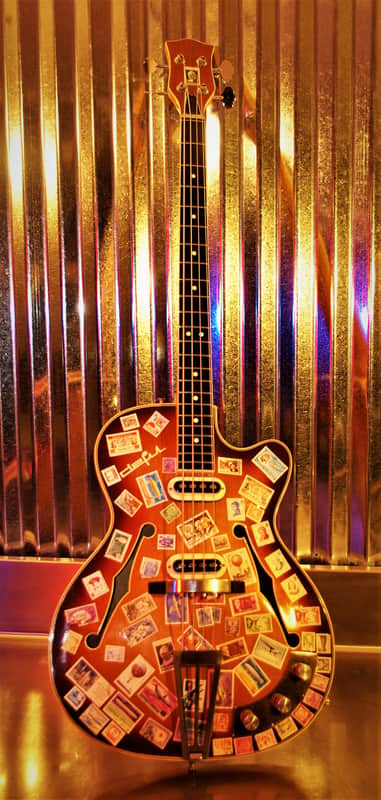 DEFIL MAMBO Bass 1968 Vintage Acoustic Electric like Hofner. By the Artist El Daga. One of a kind. image 1