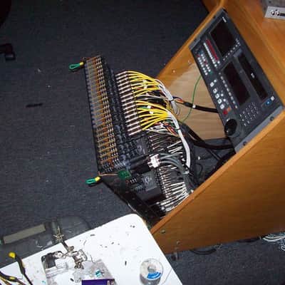 Oak Studio Desk with Racks/Patchbay/Monitor Bridge image 9