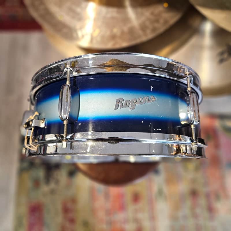 Rogers 14x5" Luxor Blue/Silver Duco Snare - Cleveland Tag image 1