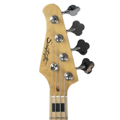 Sawtooth Rebel24 Series Left Handed Satin Black 24 Fret Electric Bass Guitar w Fishman Fluence Pickups and Padded Gig Bag image 4