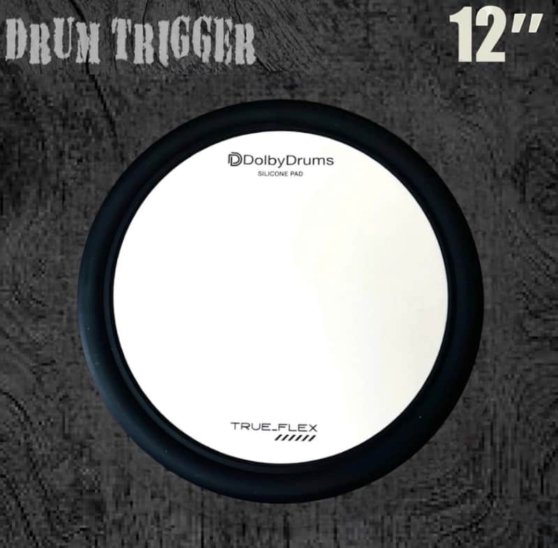 12” 4 Trigger Quick-Bolt Silicone Pad Drum Topper for Acoustic Roland Yamaha A2E image 1