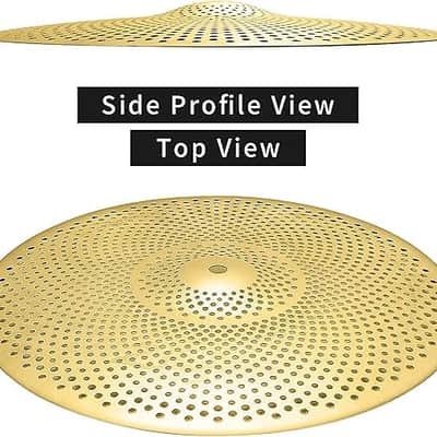 Cymbal Pack Golden Low Volume Cymbal Pack 14"/16"/18"/20" 5Pcs Drummer Practice Cymbal image 2
