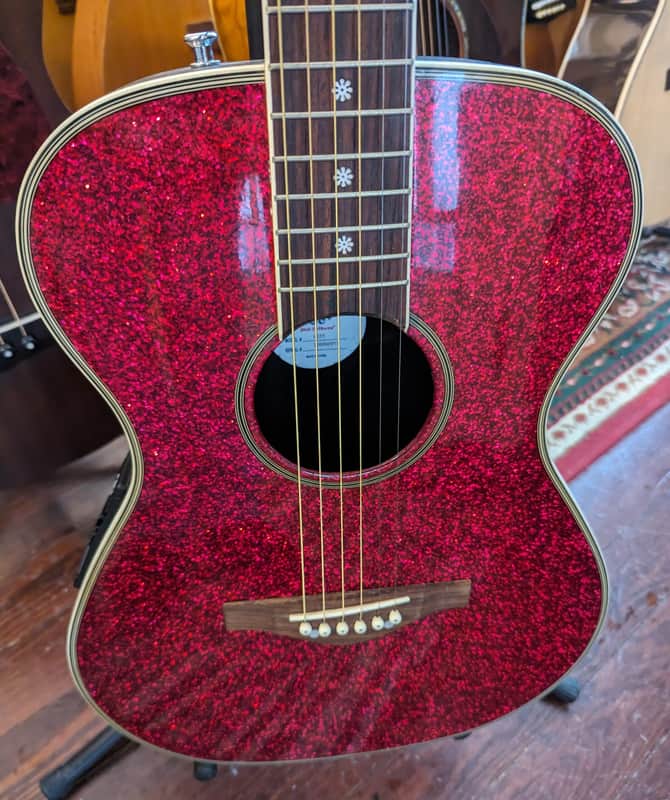 Rock Guitar Daisy Sparkle Pink Electric - | Acoustic Deep 0 Pixie