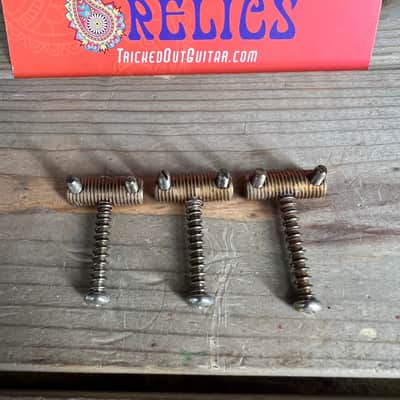 Real Life Relics Aged Telecaster® Bridge Saddles threaded Brass    [BE3]