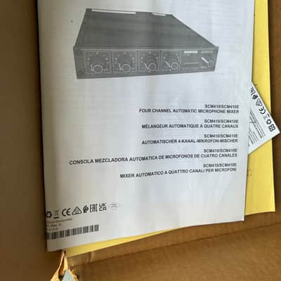 Brand New Shure SCM410 4-Channel Rack-Mountable Automatic Mic Mixer - Black image 3