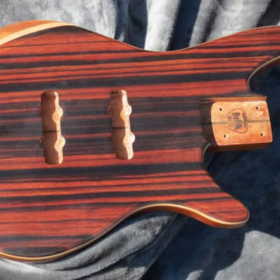 Babik Custom Jazzbass style Body, Macassar Ebony on Mahogany, light weight 2023 - Satin image 1