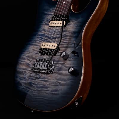 Suhr Modern Custom Mahogany 2015 Faded Trans Whale Blue Burst Quilt Top image 1