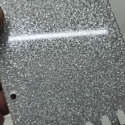 Platinum Silver Sparkle Glitter HXS HS pickguard + trem cover set Fits Fender Strat Stratocaster image 20