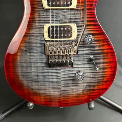 PRS SE Custom 24 "Floyd" Electric Guitar Charcoal Cherry Burst Finish w/ Gig Bag image 2