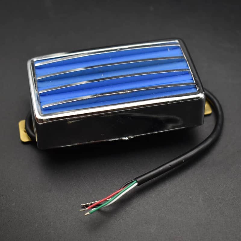 Blue Open Dual Blades Guitar Humbucker Pickup image 1