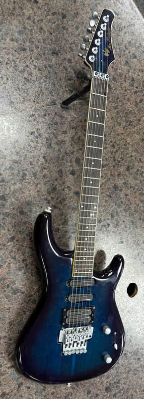 Mr. Potato Super Stratocaster -Blue Gloss over Wood Grain image 1