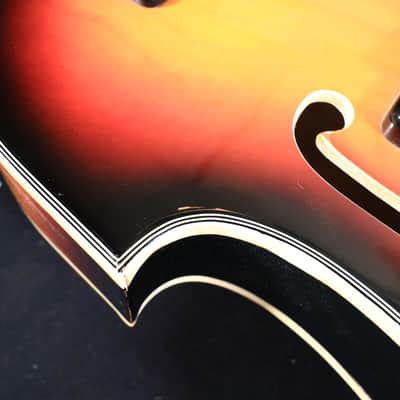 Univox Model 1920 Lectra Short-Scale Bass w/ case 1968 - Sunburst Violin Bass image 19