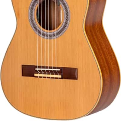 Ortega RQ39E Requinto Series Pro 1/2 Size Acoustic-Electric Classical Guitar, Solid Cedar Top image 2