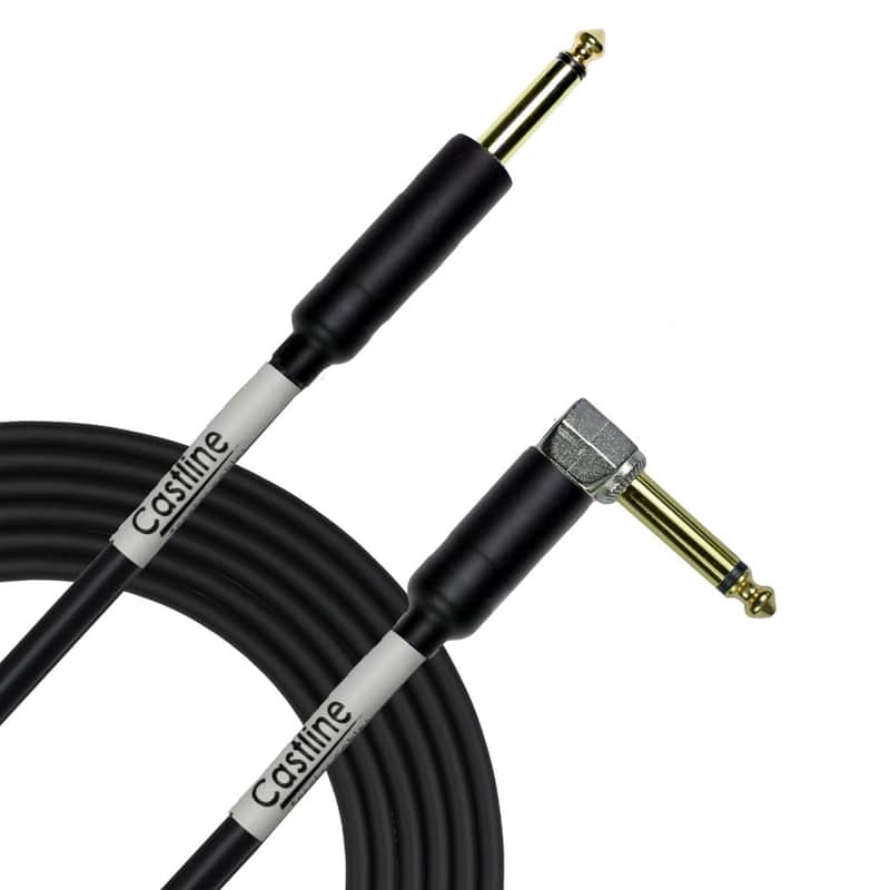 100 Ft Castline 1/4" TS to 1/4" TS Right Angle Speaker Cable Mogami 3082 image 1