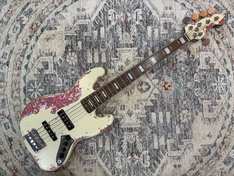 Dhatarattha DEB5 Jazz Bass 5 string - PAISLEY RELIC image 1