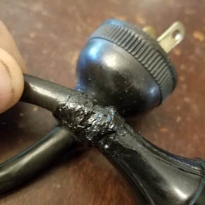 Belden Original Vintage Victor, Bell & Howell Round Rubber Electric Power Cord 1940s - 1950s - Black image 5