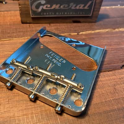 General Vintage Tone  Telecaster 1955 - 1958 Bridge plate Fender USA and GVT steel saddles imperial image 1