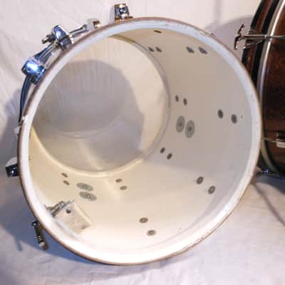 Ludwig Vintage 1966 Burgundy Sparkle Downbeat Drum Set 20".14",12" EXCELLENT!! image 9