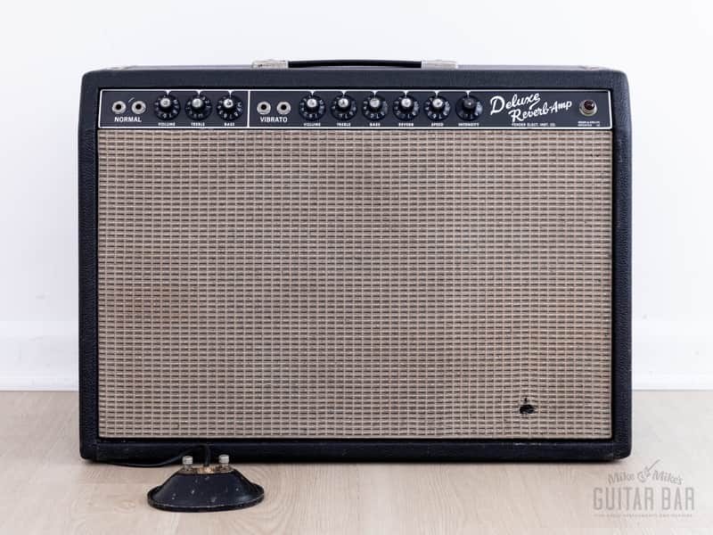 1964 Fender Deluxe Reverb Vintage Black Panel Pre-CBS Tube Amp AB763 w/ Ftsw image 1