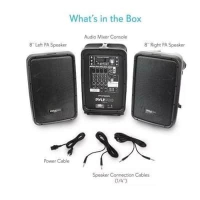 Pyle Bluetooth PA Speaker & Amplifier Mixer System – 8-Channel Audio Kit image 3