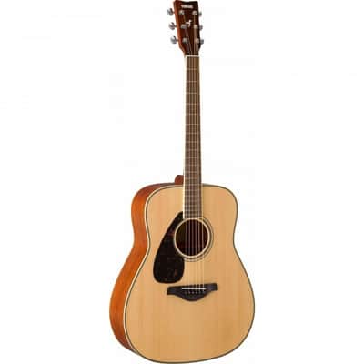 Yamaha FG820-L Left-Handed Solid Spruce Top Acoustic Guitar Mahogany - Natural image 1