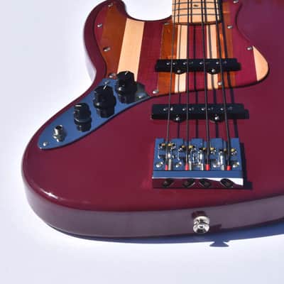 Ankh Instruments Left Hand, 4 string, Jazz Bass, Woodie, 2022, Midnight Wine image 4