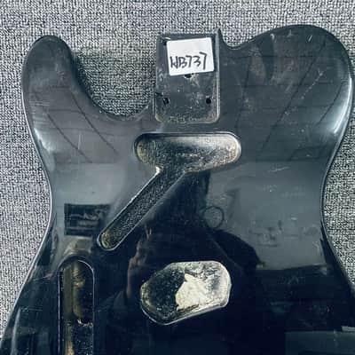 Black Lefty Tele Style Basswood Guitar Body image 5