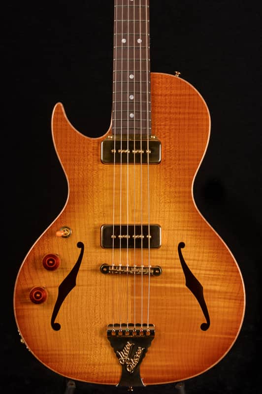 B&G Little Sister Crossroads Cutaway Left Handed Honey Burst P90 image 1