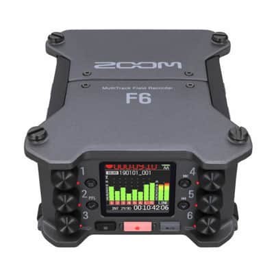 Zoom F6 6-Input / 14-Track Multi-Track Field Recorder with Studio Headphones image 4