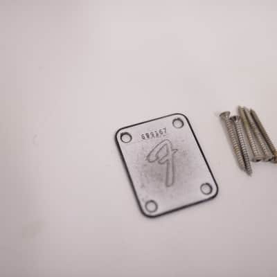 1976 Vintage Fender Telecaster Neckplate F-Logo w/Original Screws 1970's Guitar Jazz Precision Bass PBass Jazzmaster image 4