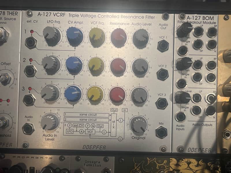 Doepfer A-127 VCRF Triple Controlled Resonance Filter 2010s - Silver image 1