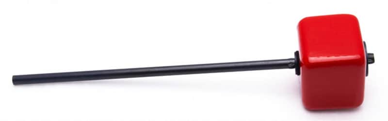 Danmar - 208A - Bass Drum Beater - J.R. Robinson - Red Hard Wood, Square Beater, Black Shaft (Longer Shaft) image 1