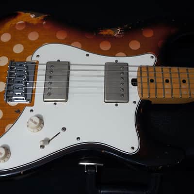 Friedman USA Custom Shop Vintage S in White Polka Dot over 3 Tone Burst image 7