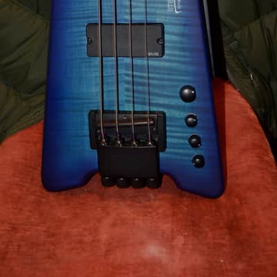 Steinberger synapse 4 string bass guitar blue image 2