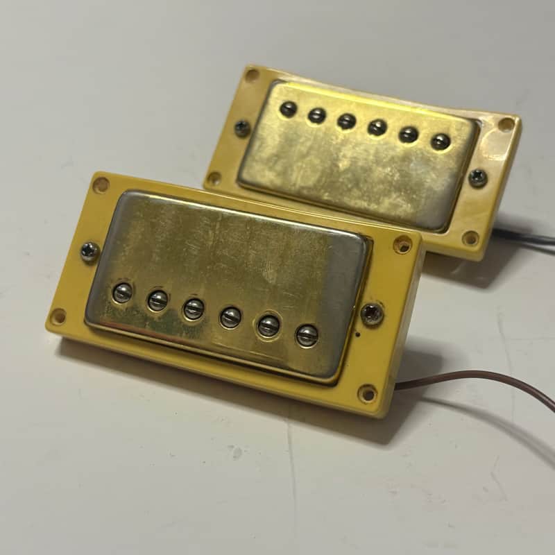 Series 10 Les Paul PAF Style burst Humbucker aged gold cover and rings Vintage 90s image 1