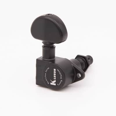 Kluson 3x3 Revolution E-Mount 90deg 20:1 ratio Tuners, Black image 1