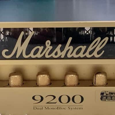 Marshall 9200 100/100 Dual Monoblock Rack Power Amp - New 5881 Tubes - Gold image 11