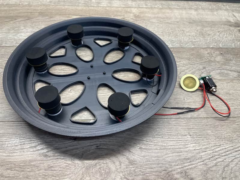New 12” Multi Trigger Dual Zone Drop In Drum Trigger Plate For Converting Acoustic Drums To Electronic image 1