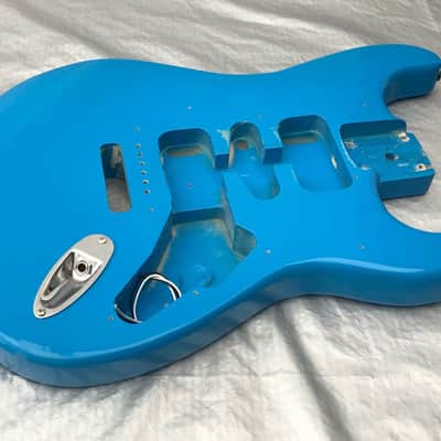 new Strat Stratocaster Style Guitar Body  in miami blue image 1