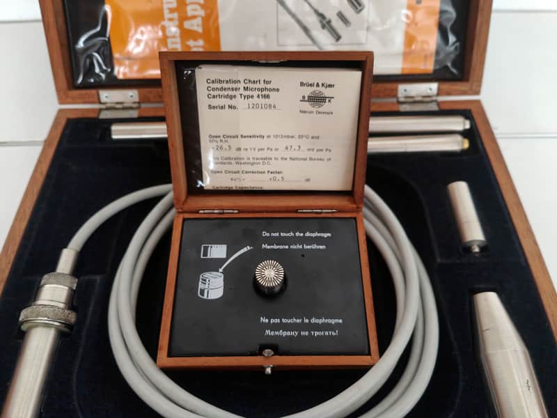 Brüel & Kjær – Complete Measurement Kit: Capsule 4166 + Preamplifier 2619 + Gooseneck UA 0196 + 2 Threaded Adapters – TESTED & PERFECT CONDITION image 1