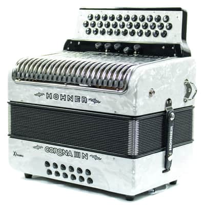 Hohner Corona III N Xtreme FBbEb Accordion White image 7