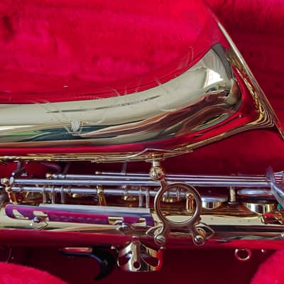 Borgani Vintage Alto Saxophone 1980 - Gold Lacquer with Nickel Silver Keys image 12