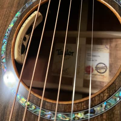 2025 Taylor Custom “B. Taylor” Grand Auditorium 12-Fret • Bob Taylor Designed • Stripy Sinker Redwood • Figured Blackwood • Running Horses • Serial #1205095104 image 16
