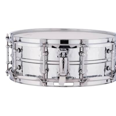 Ludwig *Pre-Order* Supraphonic 5x14" Hammered Chrome Snare Drum Tube Lugs LM400KT Special Order Authorized Dealer image 2