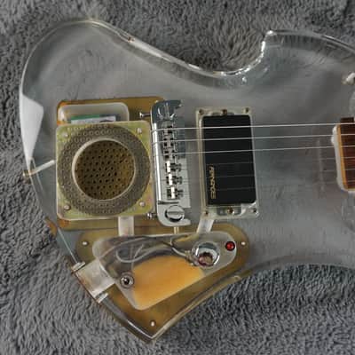 Fernandes Crystal Jr With Built In Amp Mockingbird Rare! Clear image 5