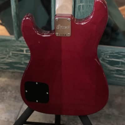 Squier Paranormal Strat-o-Sonic SS Electric Guitar in Transparent Crimson Red image 18
