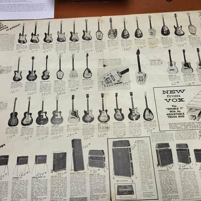 Vintage RARE 1960's Vox Tornado Typhoon Country Western Folk 12 Hard Shell Guitar Case image 10
