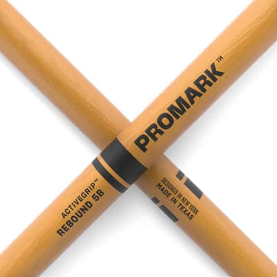 Promark Rebound 5B ActiveGrip Clear Hickory Drumstick, Acorn Wood Tip image 5