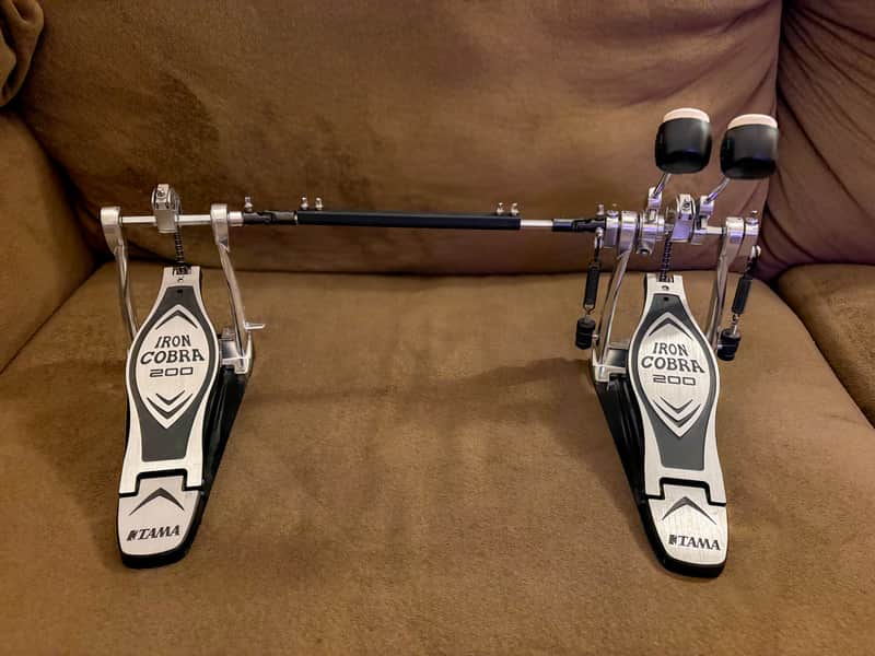 Tama HP200PTW Iron Cobra 200 Series Double Bass Drum Pedal 2010s - Black/Chrome image 1