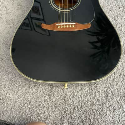 Fender La Brea California Series Black MIK Rare Vintage Acoustic Electric Guitar image 2